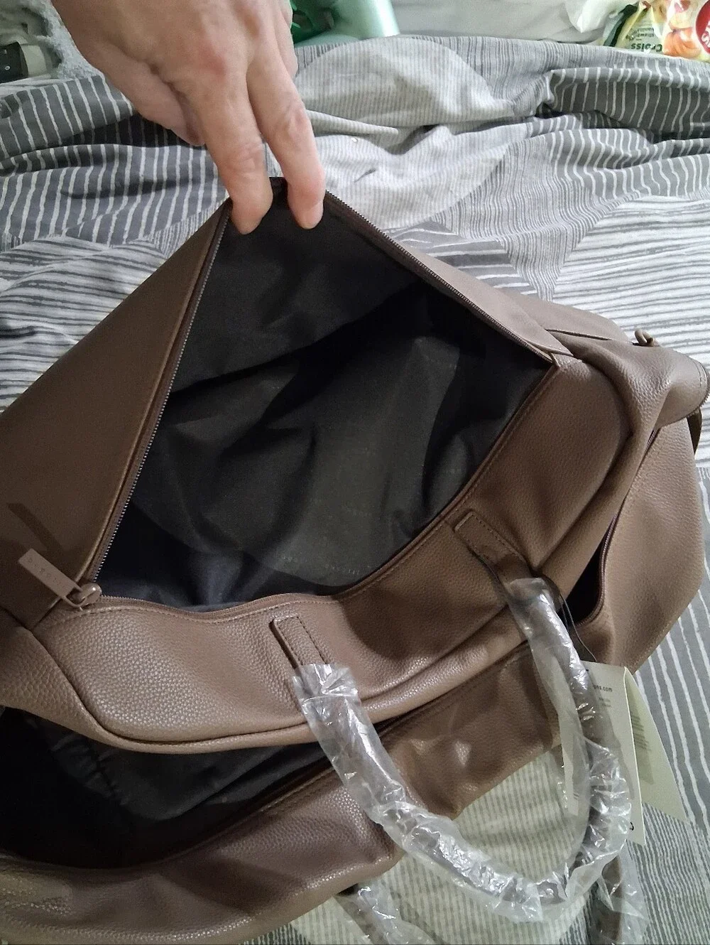 Bugatti Brown Leather Duffel Bag